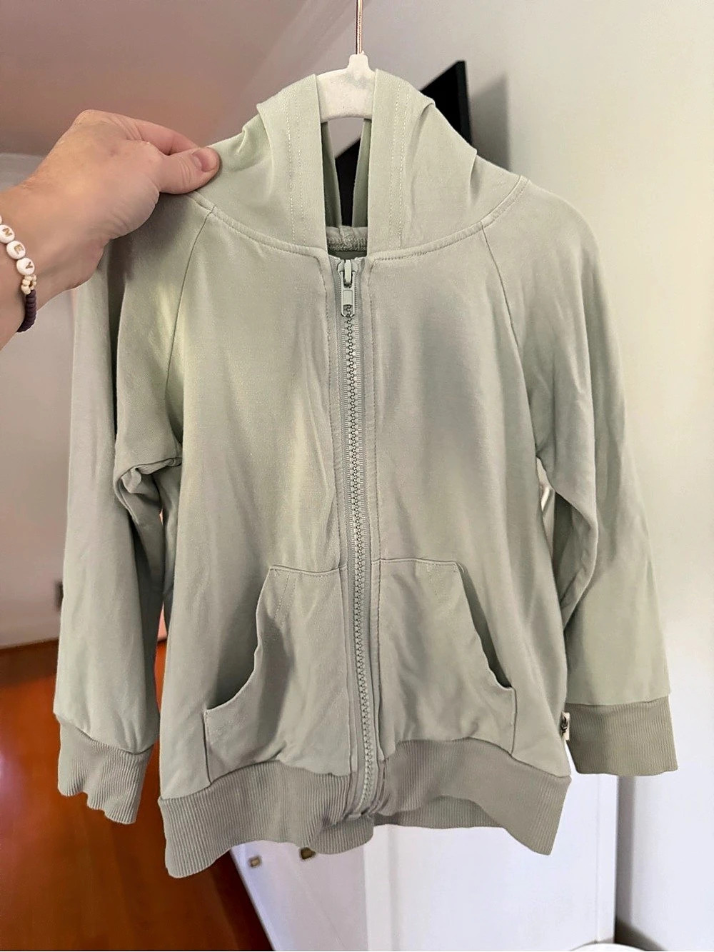 Babysprouts Girls and Boys 3T Bamboo Hooded Jacket Sage Green Like New